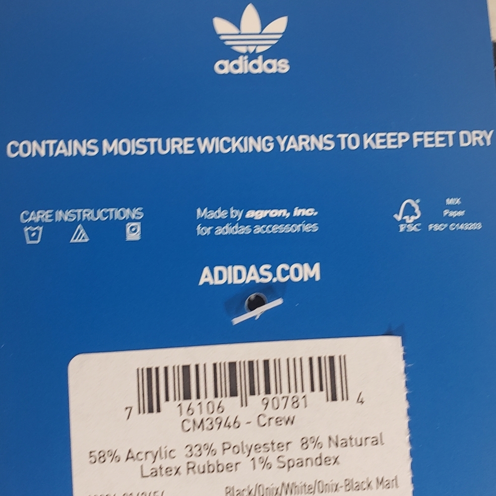 NWT Men's Adidas Forum Repeat Crew Socks - Picture 6 of 6